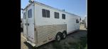 2007 White Feather Lite 3 Horse LQ , located at 923 US HWY 87 E., Billings, MT, 59101, (406) 245-0456, 45.795788, -108.451881 - 1 owner, very nice three horse Living quarters or Toy Hauler, Aluminum on aluminum, tires with less than 5000 miles.Never had a Horse in it, Purchased to use with four wheelers and side by sides, Back is insulated, no slants, Full bath shower toilet, Front queen bed, Couch makes into bed, Could slee - Photo#2